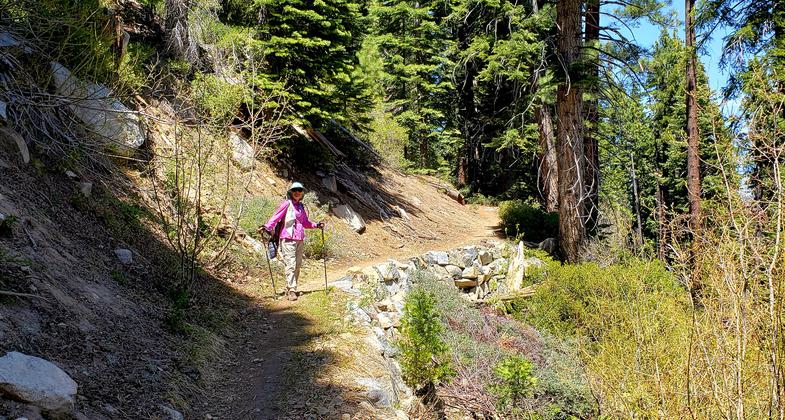 Amazing retaining rock walls on Hawley Grade Rd. Photo by Kris Jenning.
