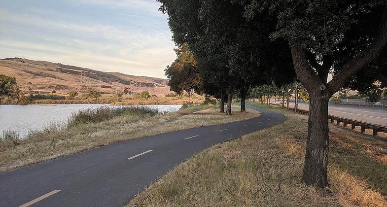 The Coyote Creek Trail between Coyote Creek Lake and Monterey Road in South San Jose.