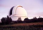 Palomar Observatory dome opening dusk. Photo by Coneslayer.