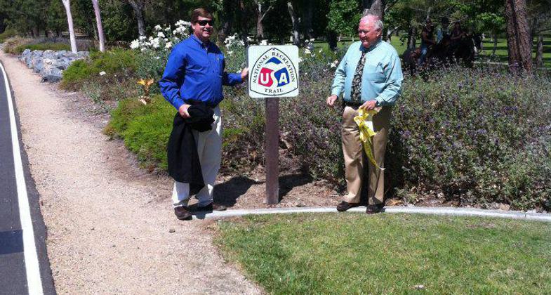 Santa Ana River Trail at the NRT designation ceremony. Photo by Orange County Parks.