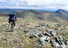 Hiking over Pinnell Mountain toward Porcupine Dome, near Fairbanks Alaska. Photo by Teri Balser.