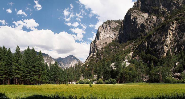 Zumwalt Meadow along the South Fork Kings River. Photo by Cyril-sf/wiki.