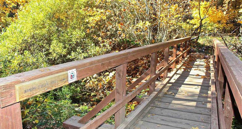 New NRT signs on the trail!. Photo by Larry Smith.