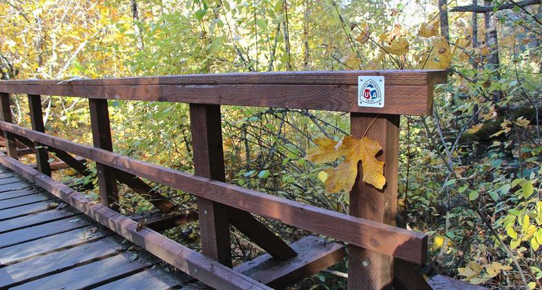 New NRT signs on the trail!. Photo by Larry Smith.