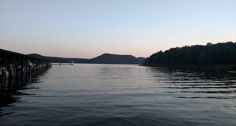 Fairfield Bay Marina at sundown. Photo by Brandonrush.