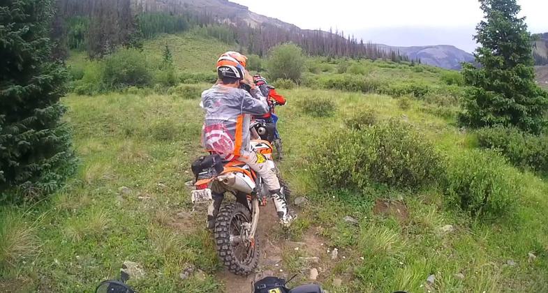 Dirt biking West Lost Trail. Photo courtesty of https://www.uncovercolorado.com/. Photo by Uncovercolorado.com.