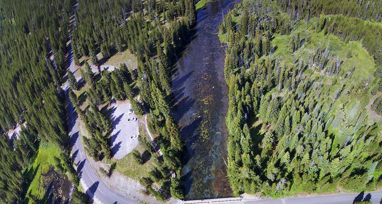 Henry's Fork of the Snake River near the Coffee Pot Rapids area near Island Park, Idaho. Photo by wiki James N Perdue.