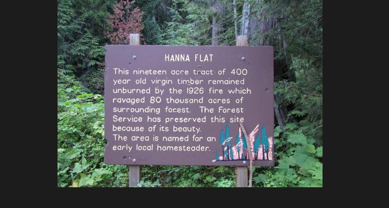 Signage along Hanna Flats Nature Trail. Photo by Sheila Barnes.