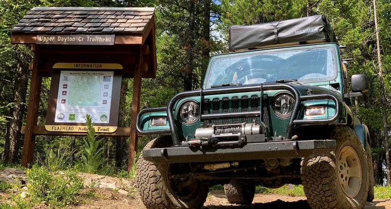 Tracking centerline GPX data in my 2000 Jeep Wrangler TJ Sahara. Photo by Eric Davis.