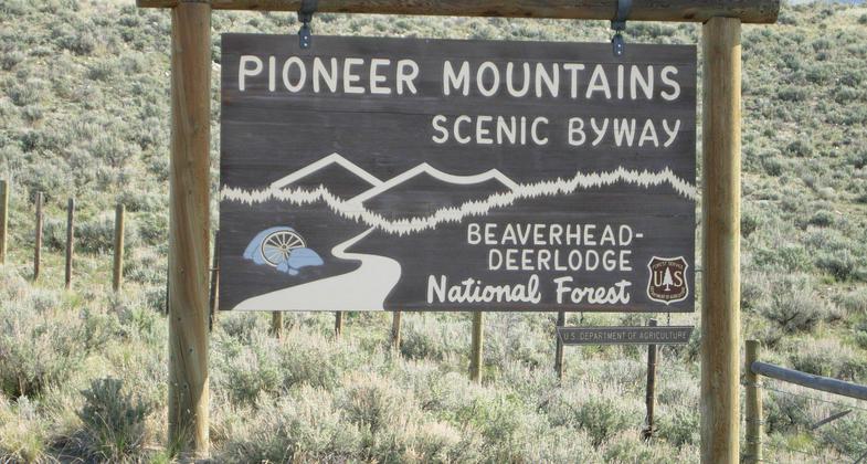The Pioneer Mountains Scenic Byway. Photo by USFS-Beaverhead NF.