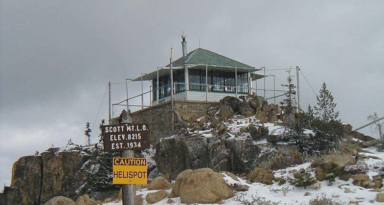 The Scott Mountain Lookout in Boise National Forest, Idaho. Photo by USFS.