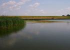Renwick Dam creating Lake Renwick, Icelandic State Park, North Dakota. Photo by McGhiever.