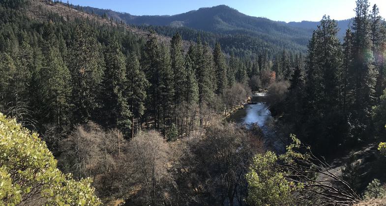 Applegate River from the trail. Photo by Pam Riches.