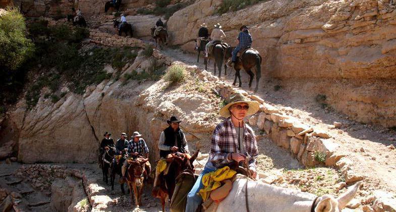 Bright Angel Trail in Arizona, south rim of the Grand Canyon inside Grand Canyon National Park; photo by Fiana Shapiro.