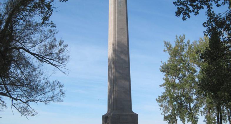 The Perry Monument marks the northern end of the Erie to Pittsburgh Trail. Photo by Mary Shaw.