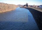 Lehigh River in Bethlehem, Bethlehem Steel on the right bank. Photo by Tim Kiser.