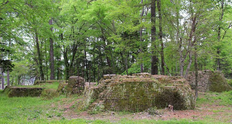 The ruins of the Four C Mill, a former sawmill, in Ratcliff Lake Recreation Area, Houston County, Texas. Photo by Larry D. Moore.