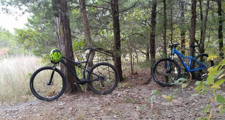 Bikes on the trail. Photo by Singletracks.com/mwlarson.