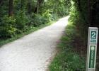 2-mile marker of the Aurora Branch of the Illinois Prairie Path. Photo by Tomjackson/wiki.