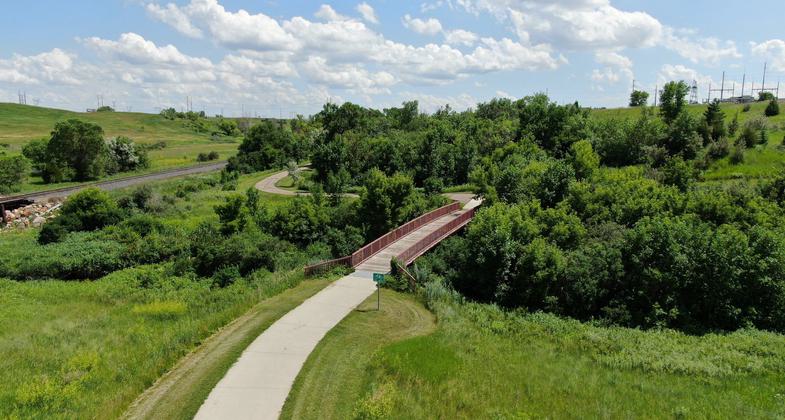 View of Hay Creek Path. Photo by Bismarck Parks and Rec.