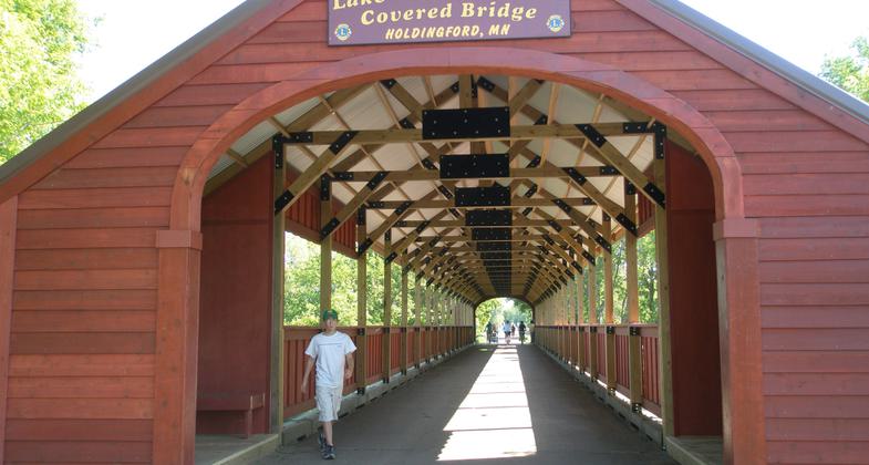 Lake Wobegon Trail Covered Bridge. Photo by Chuck Wocken.