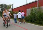 The Monon Rail-Trail, one of Indiana's first State rail-trails, runs eight miles through Indianapolis.
