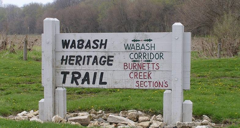 Wabash Heritage Trail access at Davis Ferry Park, north of Lafayette, Indiana. Photo by Chris Light.