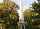 The Tippecanoe Battlefield Monument along section 2 of the Wabash Heritage Trail. Photo by Jim Hammer.