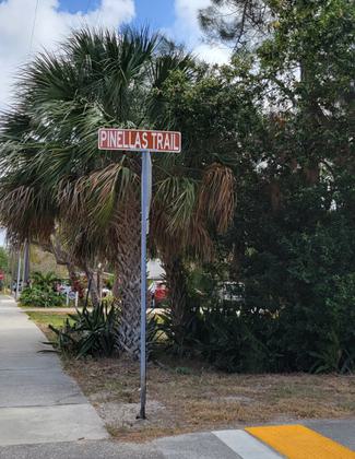 Pinellas Trail along Marine Street in Clearwater. Photo by Sue Crowe.