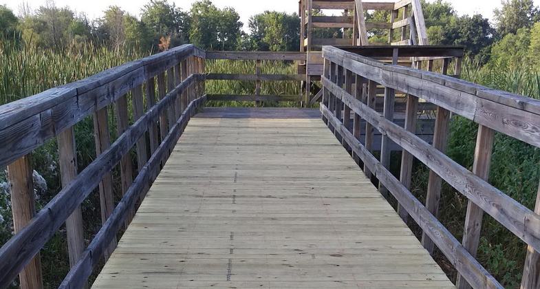 Beyer Farm boardwalk. Photo by Warsaw Indiana Gov.