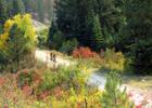 The George S. Mickelson Trail has beautiful fall colors. Photo by Brooke Smith.