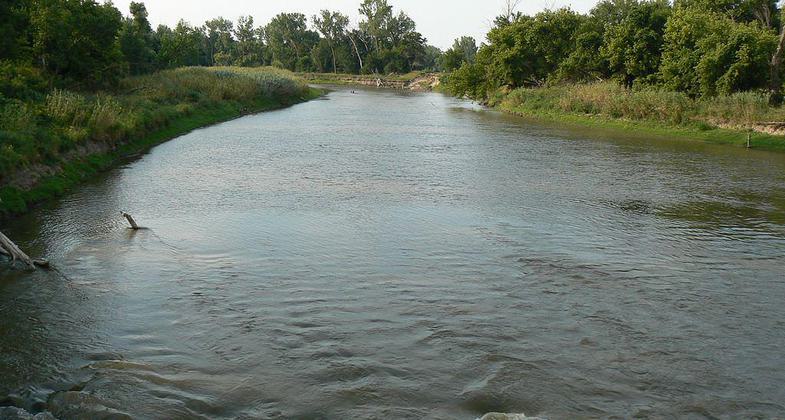 Boyer Chute River Looking North. Photo by MONGO wiki.