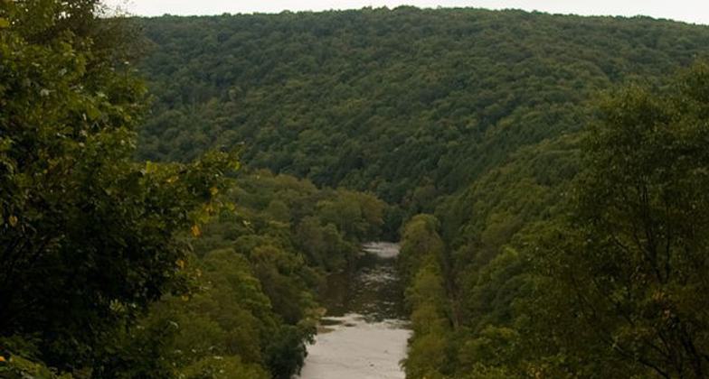 Historic industrial remnants at Oil Creek State Park. Photo by Jason Pratt.