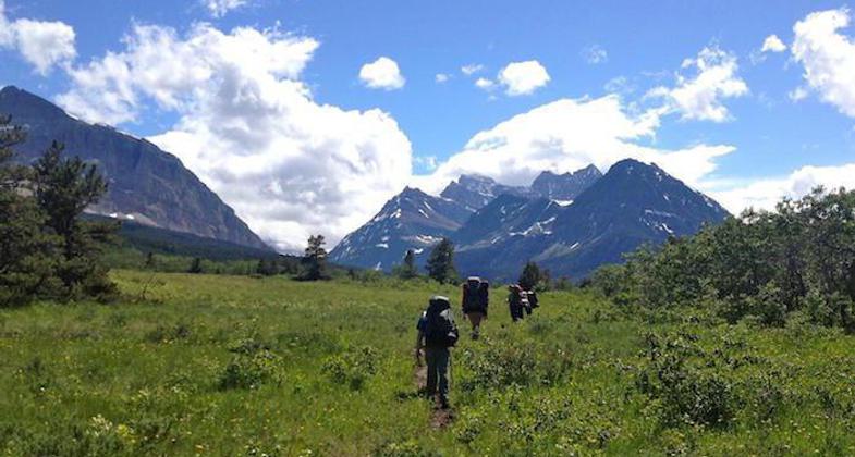 The trail meanders through the backcountry of Glacier National Park. Photo by NPS.