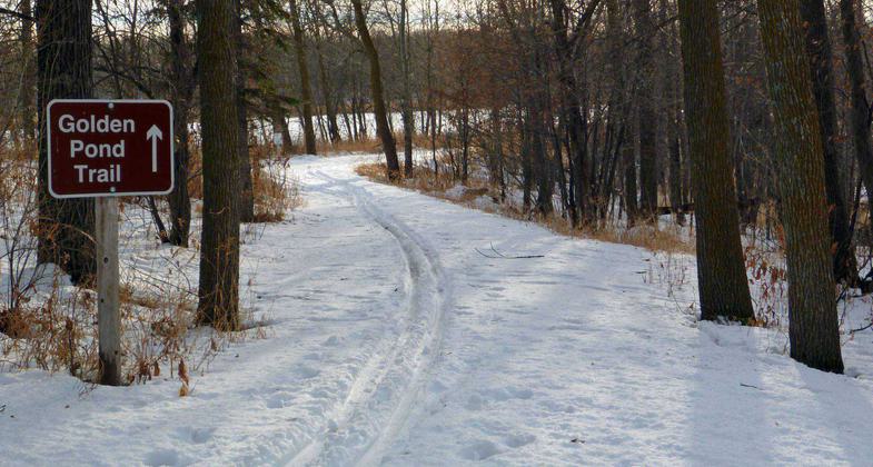 Path  in winter at Rydell Refuge. Photo by USFWS.