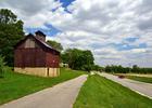 The Sam Vadalabene Bike Trail (left) and Illinois Route 100 near Pere Marquette State Park. Photo by KBH3rd.