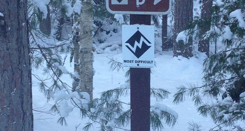 Ski trail signage. Photo by https://www.facebook.com/rapid.