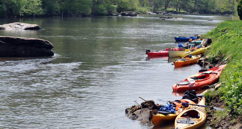 Kayaking on the river near McGees Mills. Photo by Sherri Clukey.