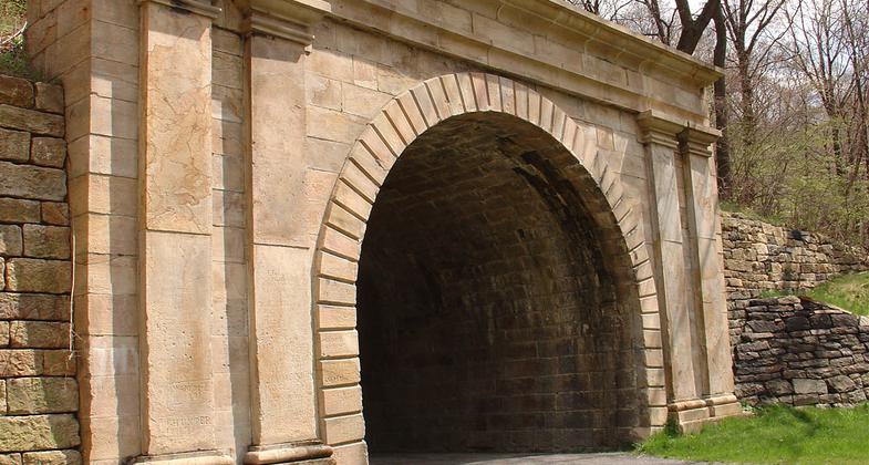 Western portal of the Staple Bend Tunnel.