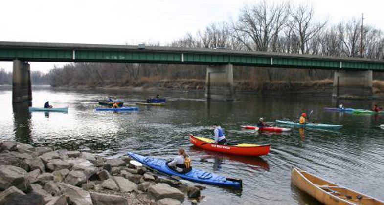 On the river trail in Des Moines.