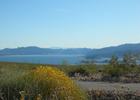 View of Lake Mead in the background.