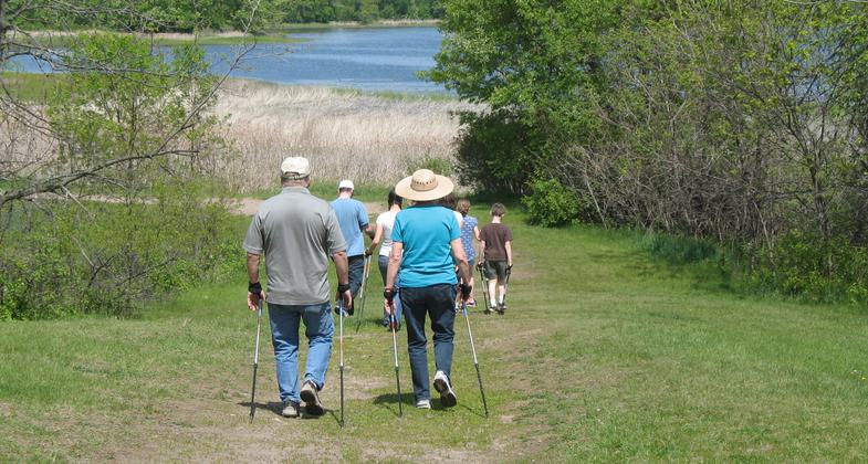 Walking the trails at Ritter Farm Park.