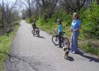Biking to school. Photo by Terry Whaley.