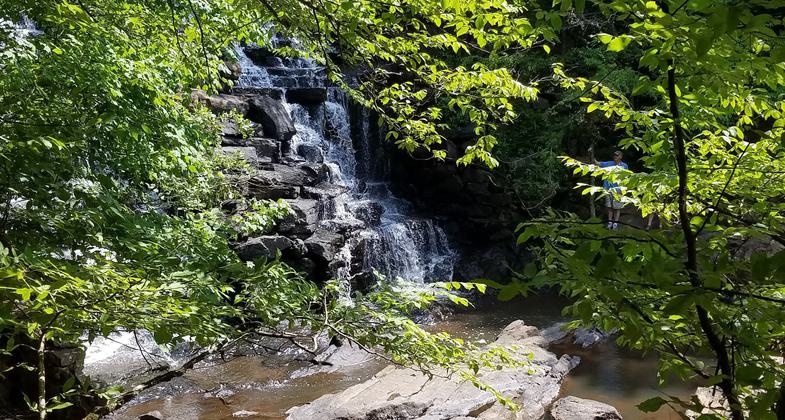Guided hike to the waterfall. Photo by Tasha Simon.