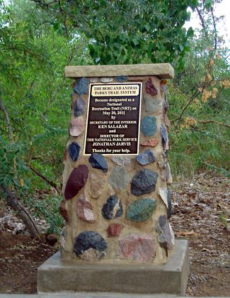 We Are So Proud: Designated National Trail plaque . Photo by Rick Willard.