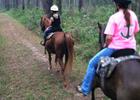 Young equestrians enjoying a ride on the trail. Photo by Donna Phillips.