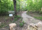 Trail entrance located off of HWY D. Photo by Donna Kridelbaugh.