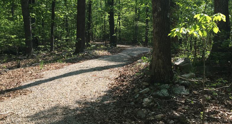 Trail entrance located off of HWY D. Photo by Donna Kridelbaugh.