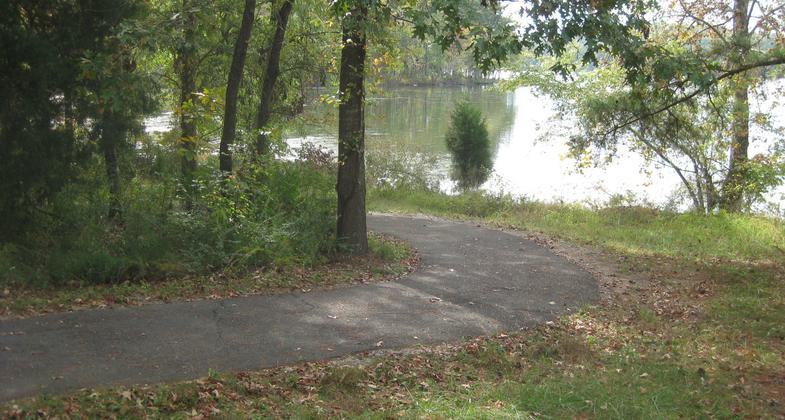 Trail along water edge