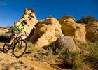 Paul DeWitt, rider passes one of the many formations on the High Desert Trail System during the High Desert Screamer. Photo by Brian Leddy